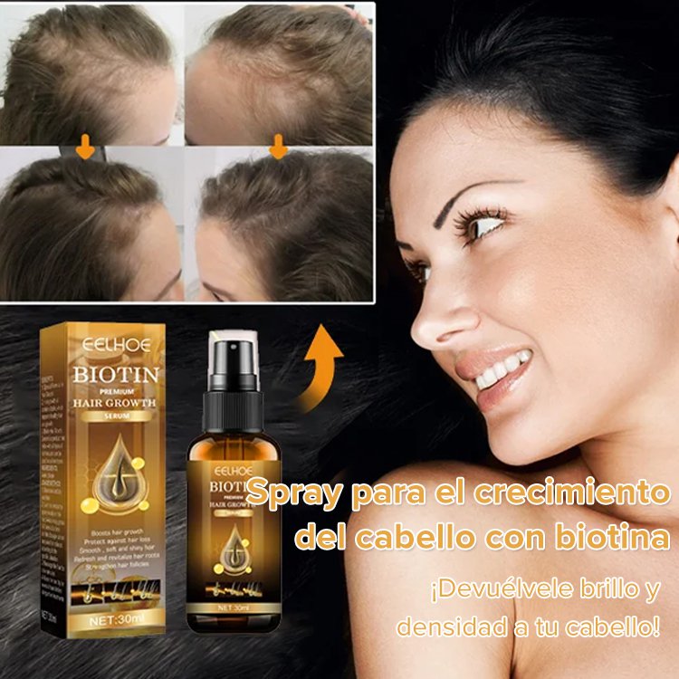 Spray para el crecimiento del cabello con biotina EELHOE