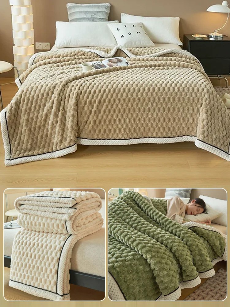 Dwustronny pluszowy koc