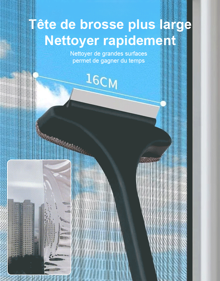 Brosse ménagère multifonctionnelle 2 en 1 pour le nettoyage des écrans