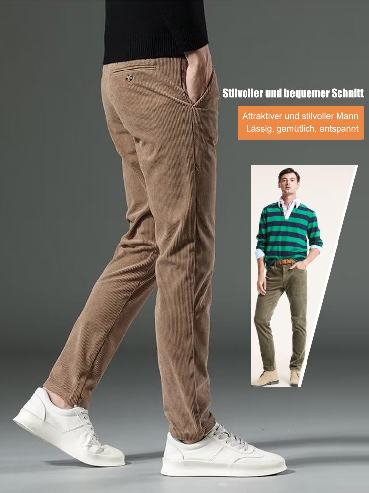Cord Freizeithose mit geradem Bein für Männer