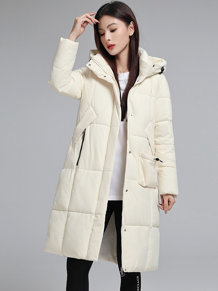 캐주얼 후드 롱패딩
