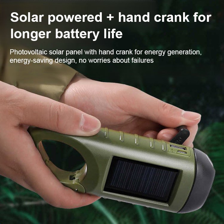 Solar multi-function flashlight