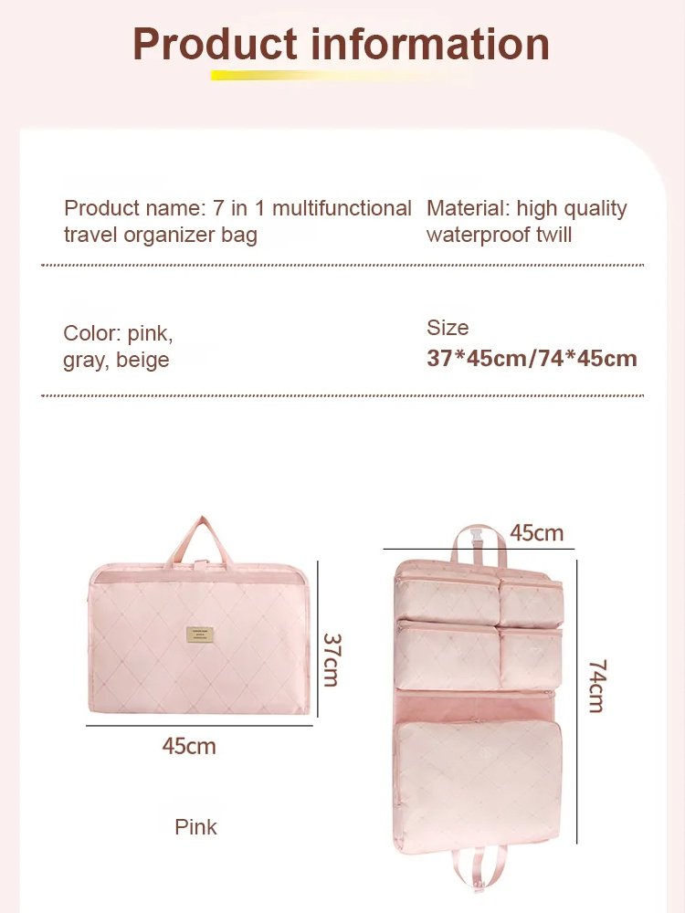 7-in-1 multifunctional travel storage bag