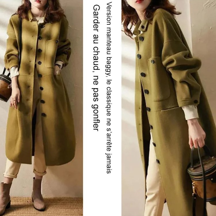 Nouveau manteau en tweed tempérament automne hiver