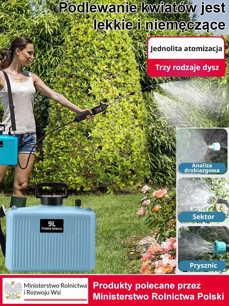 【9L Duża Pojemność】Elektryczny Opryskiwacz Plecakowy