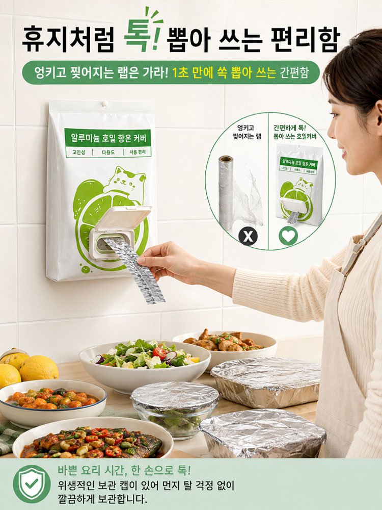 신선함 유지·보온 알루미늄 호일푸드커버 