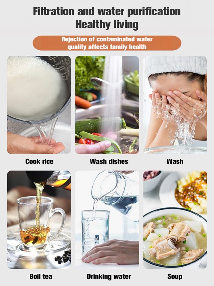 360-Degree Rotating Faucet with Filter