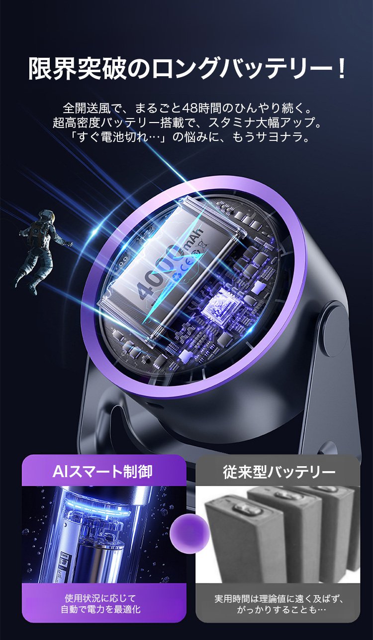 USB電源対応の卓上サーキュレーター