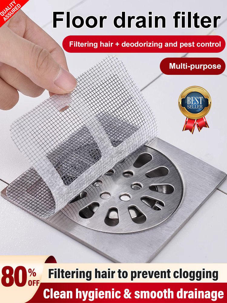 Disposable self-adhesive floor drain stickers