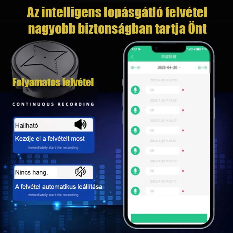 Mini mágneses GPS helymeghatározó követő