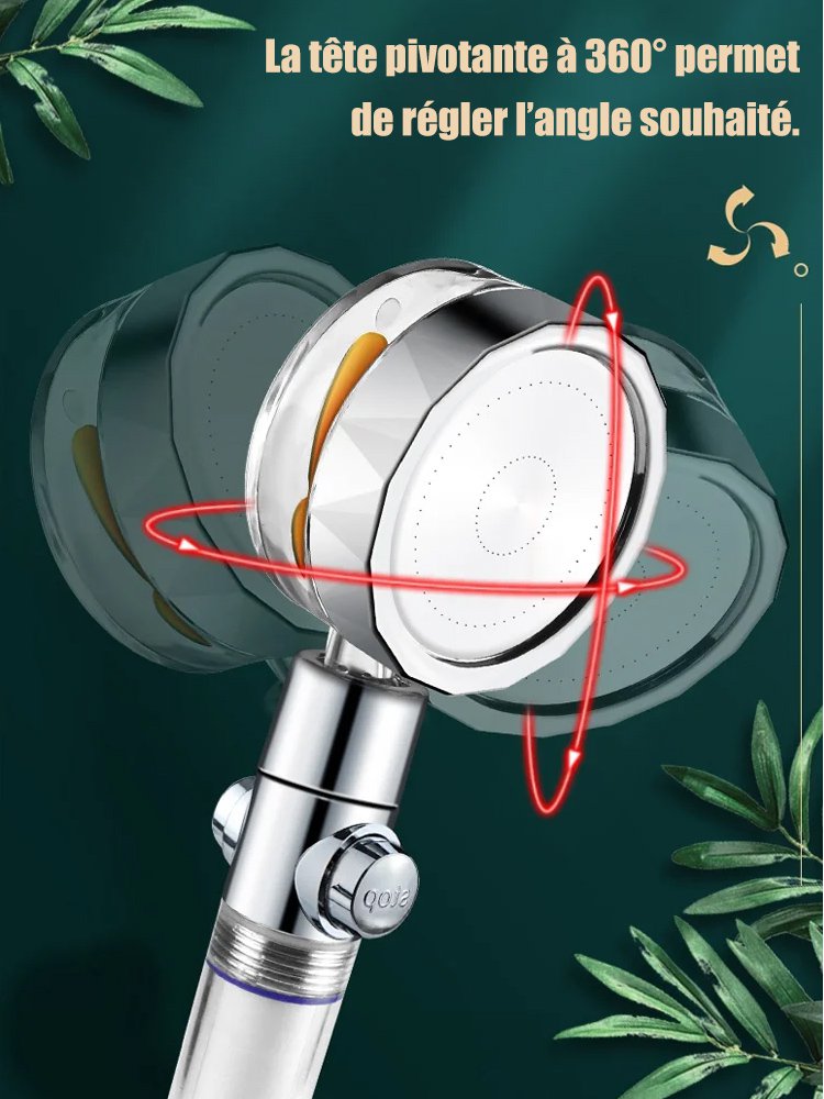 Pomme de douche avec hélice