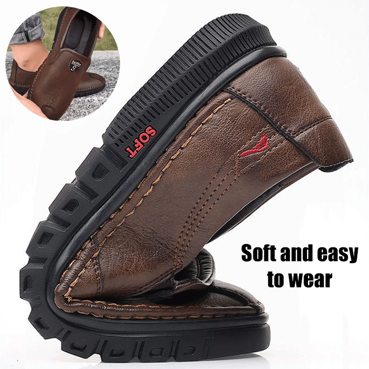 Don't wear them if your feet don't smell】Calfskin leather super comfortable shoes for men with smell