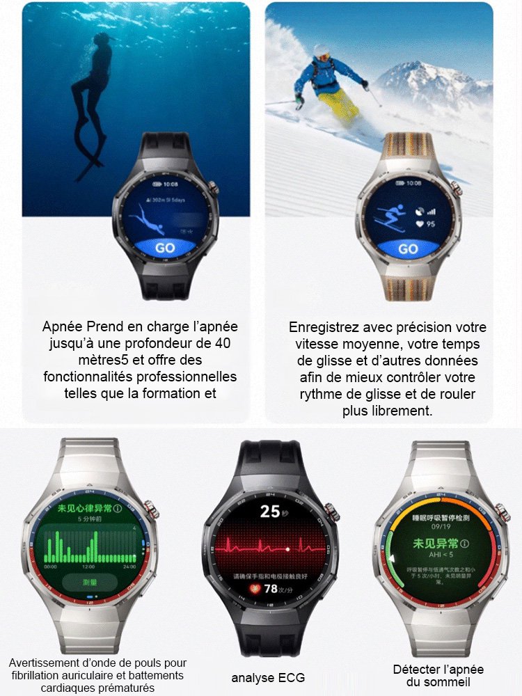 Montre connectée intelligente avec appels Bluetooth