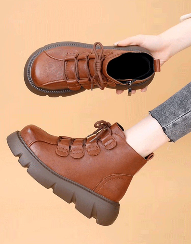 「疲れ知らず」厚底ショートブーツ