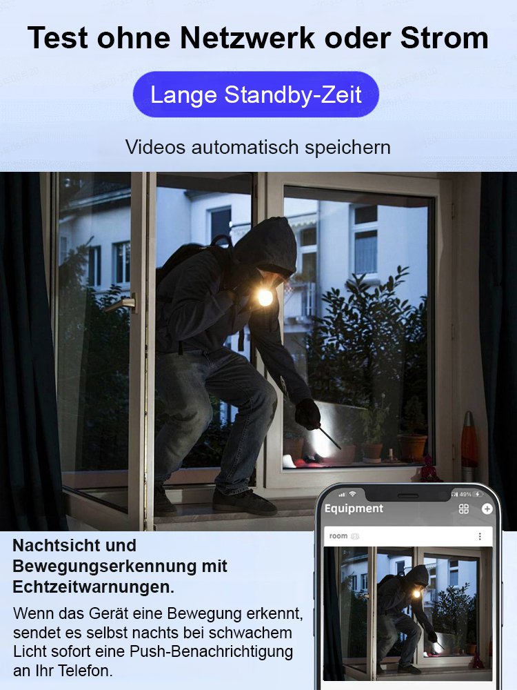 【Upgrade-Version ultra-unsichtbar】Kabellose Kamera