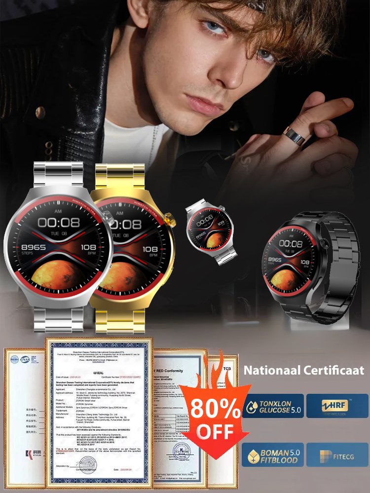 WATCH4PRO Ruimte Verkenning Ronde Scherm Smartwatch