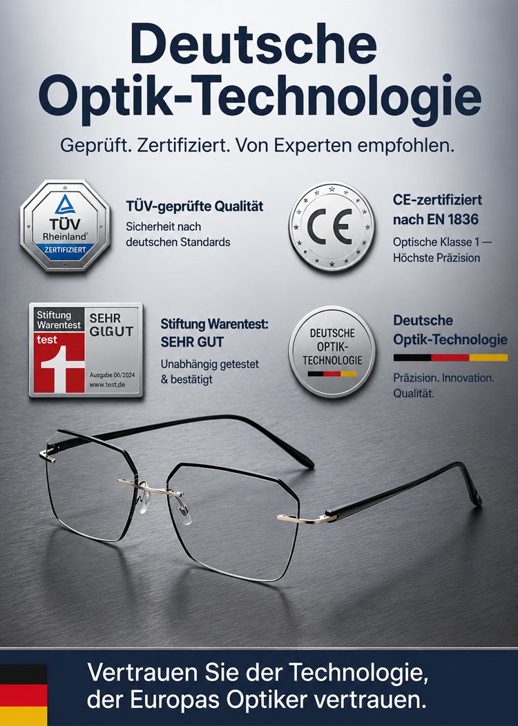Nano-Optik intelligente selbsttönende multifokale Lesebrille