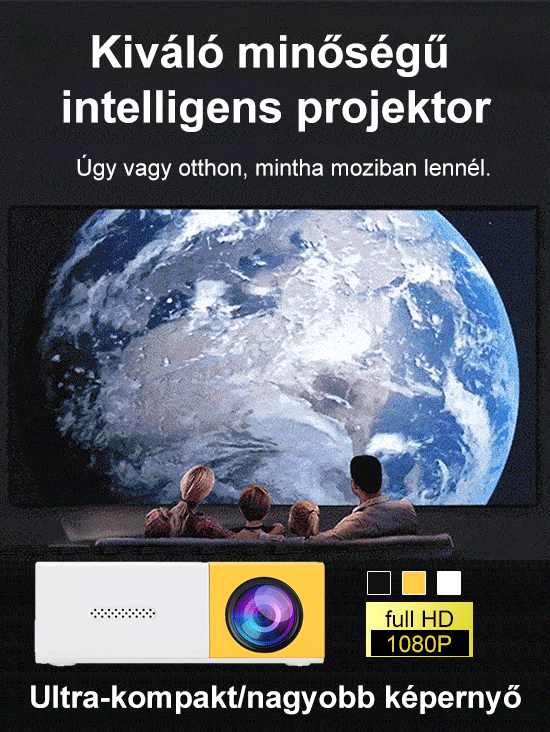 1080p felbontású Mini projektor