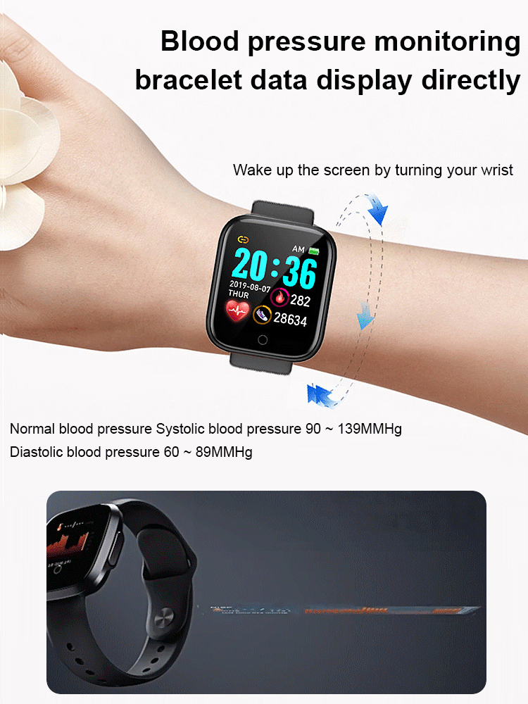 Y68S Blood Glucose Monitoring Smartwatch