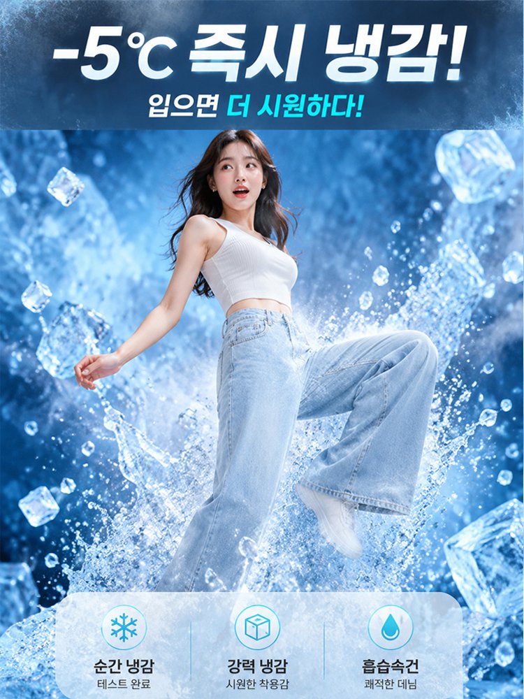 26SS 마스터핏 쿨에어 밴딩 데님-찰랑핏 썸머 밴딩 쿨팬츠 / -5도