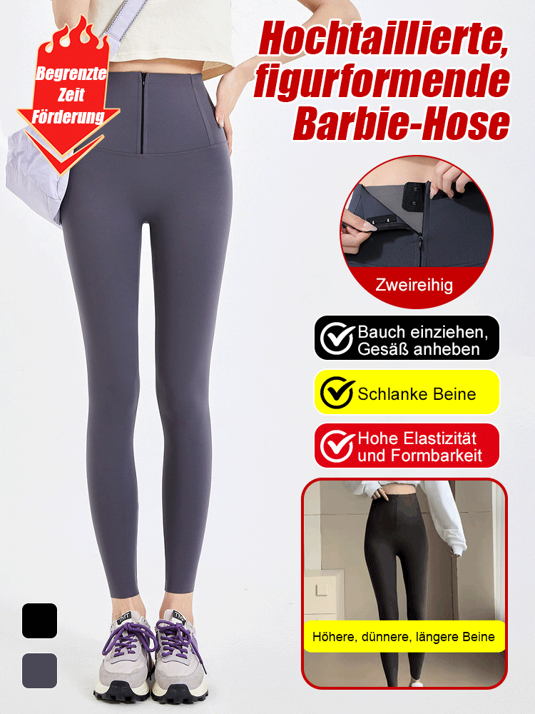 Hochtaillierte, bauchformende Barbie-Hose