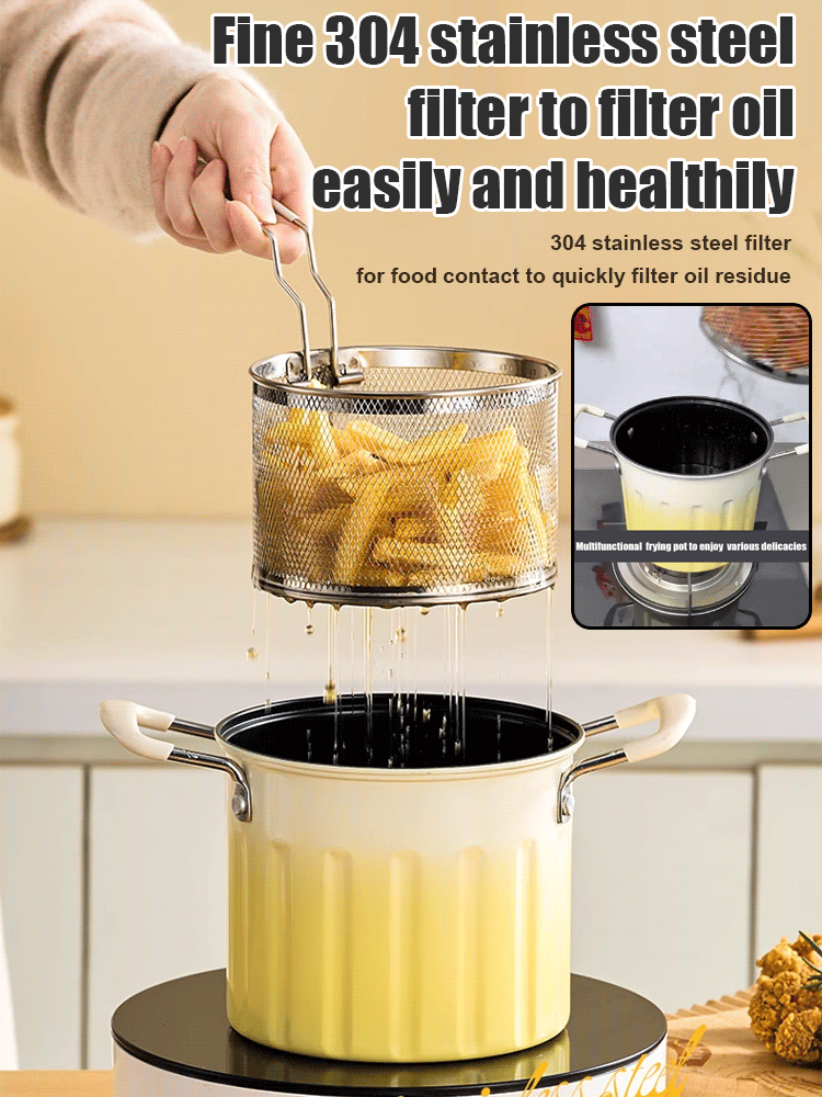 Gradient color large-capacity fryer with filter