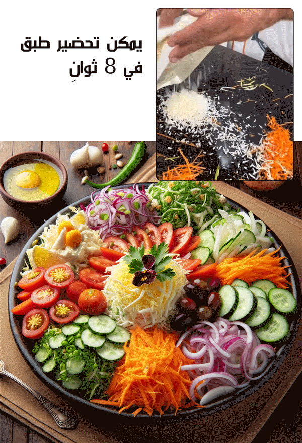 قاطعة الخضروات متعددة الوظائف الألمانية مع 5 شفرات وحامي يد