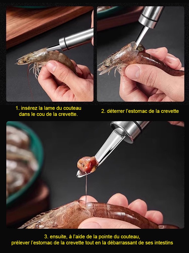 Pelle à dos en acier inoxydable