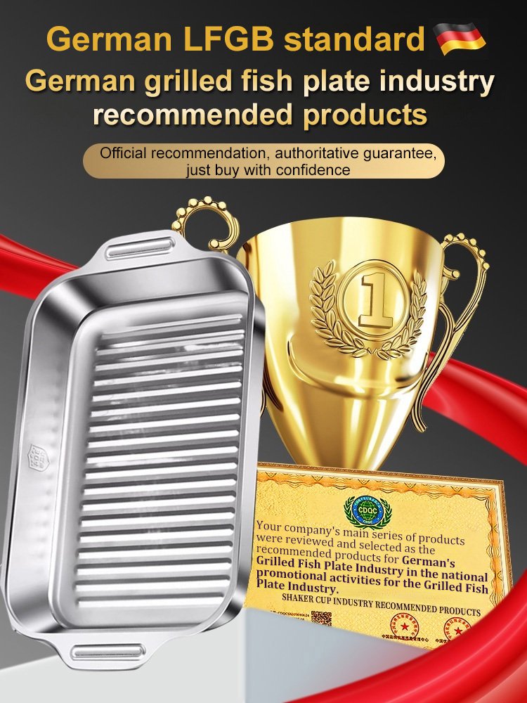 【German Quality】Thickened and deepened multi-purpose fish baking dish with lid