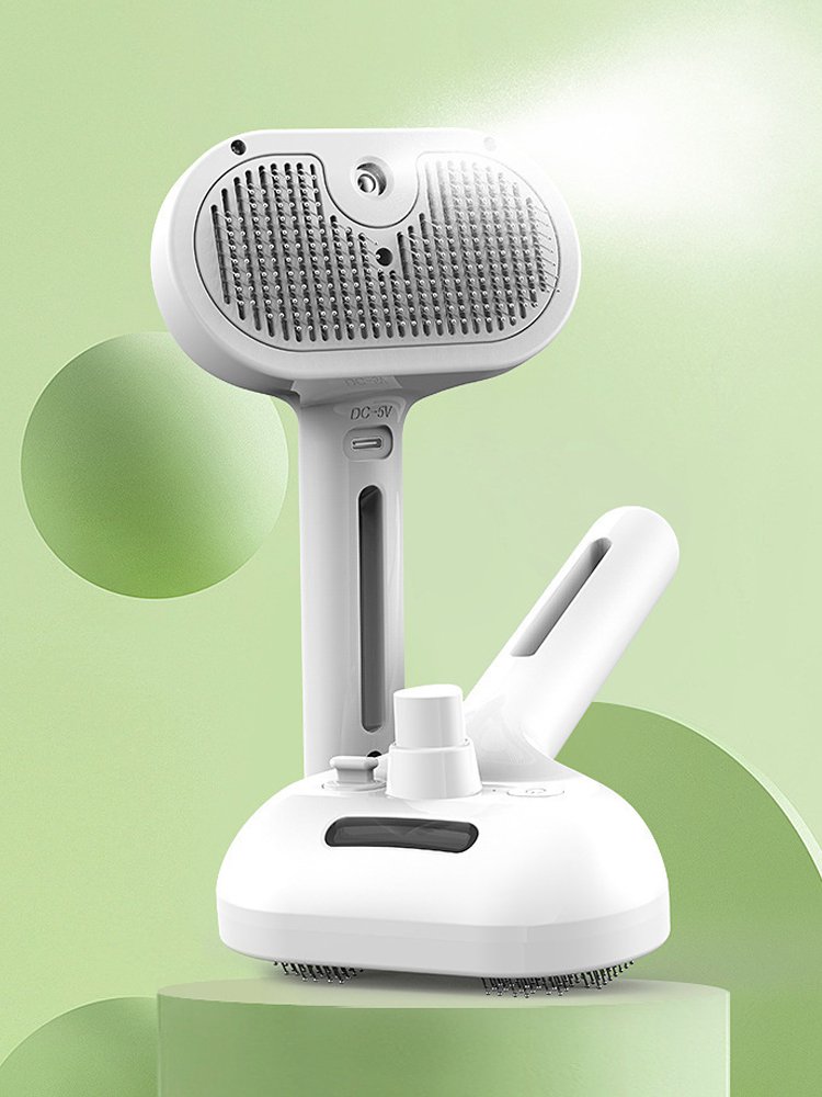 ミスト機能付きペット用ブラシ