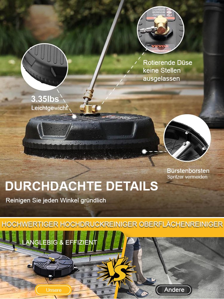 Hocheffiziente Reinigung mit Hochdruck-Bodenreinigung für den Haushalt