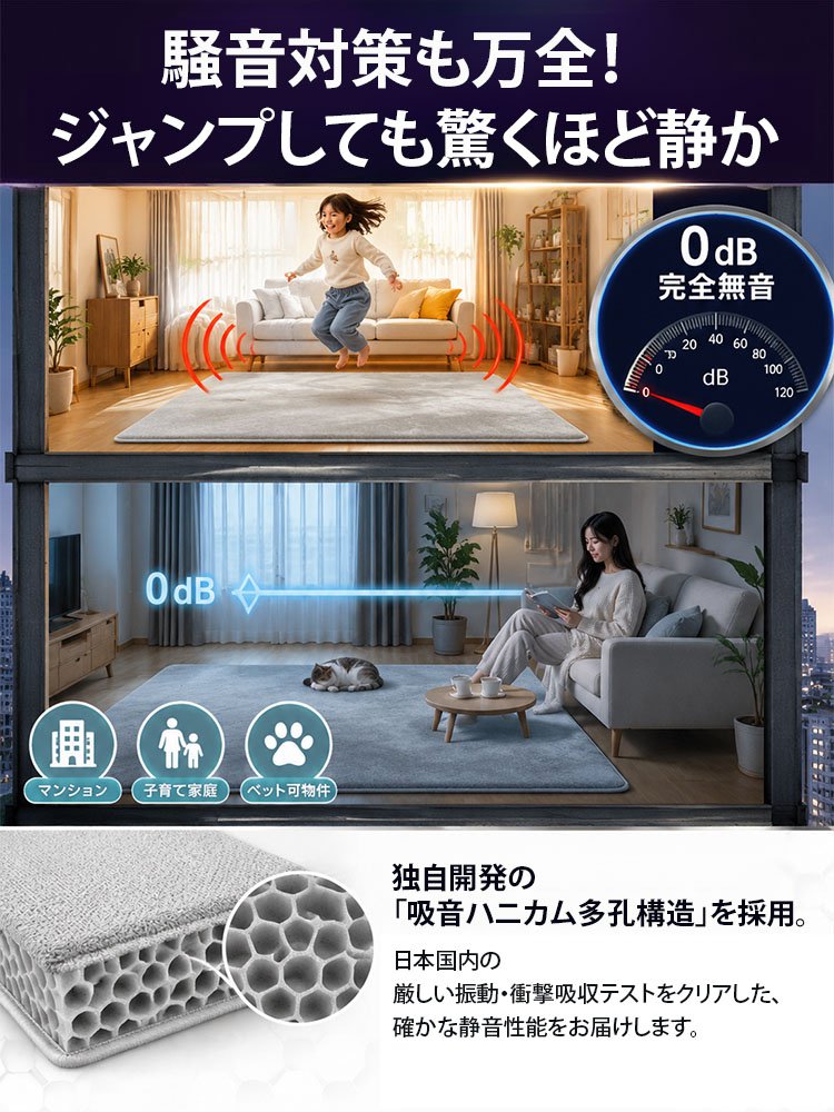 防水＆お手入れ簡単 ふわふわフランネルラグマット