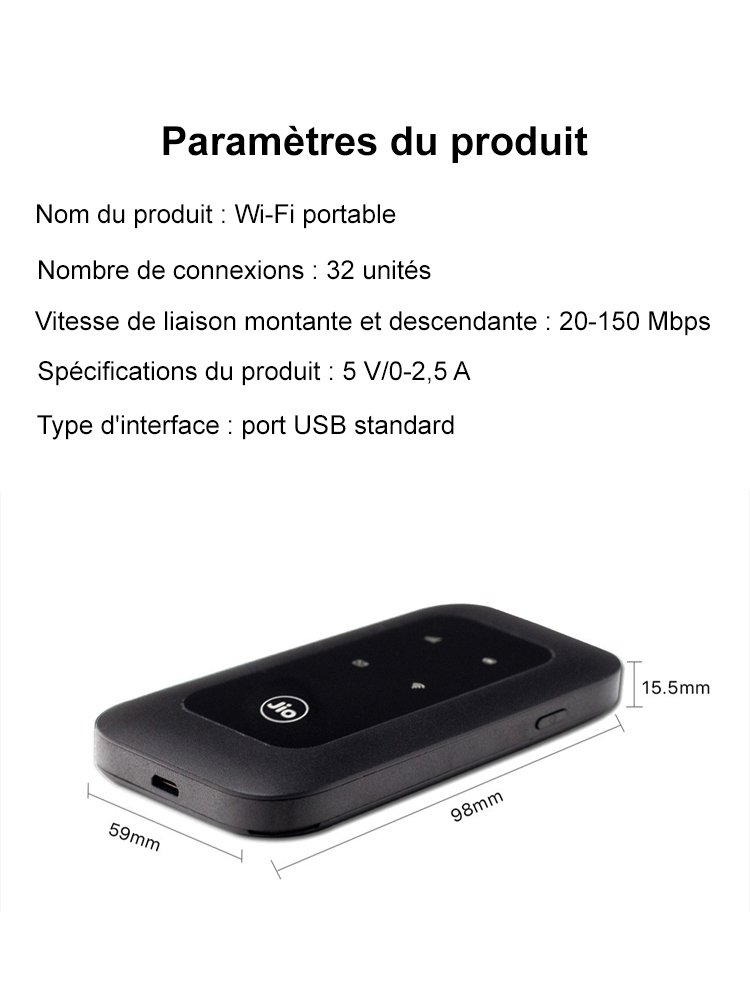 【Signal ultra-puissant sans délai】WiFi portable universel