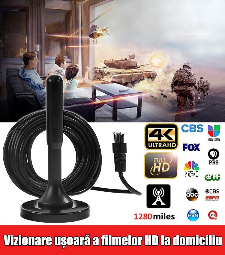 Antenă TV de interior 4K HD