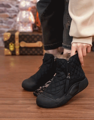 厚底ムートンブーツ