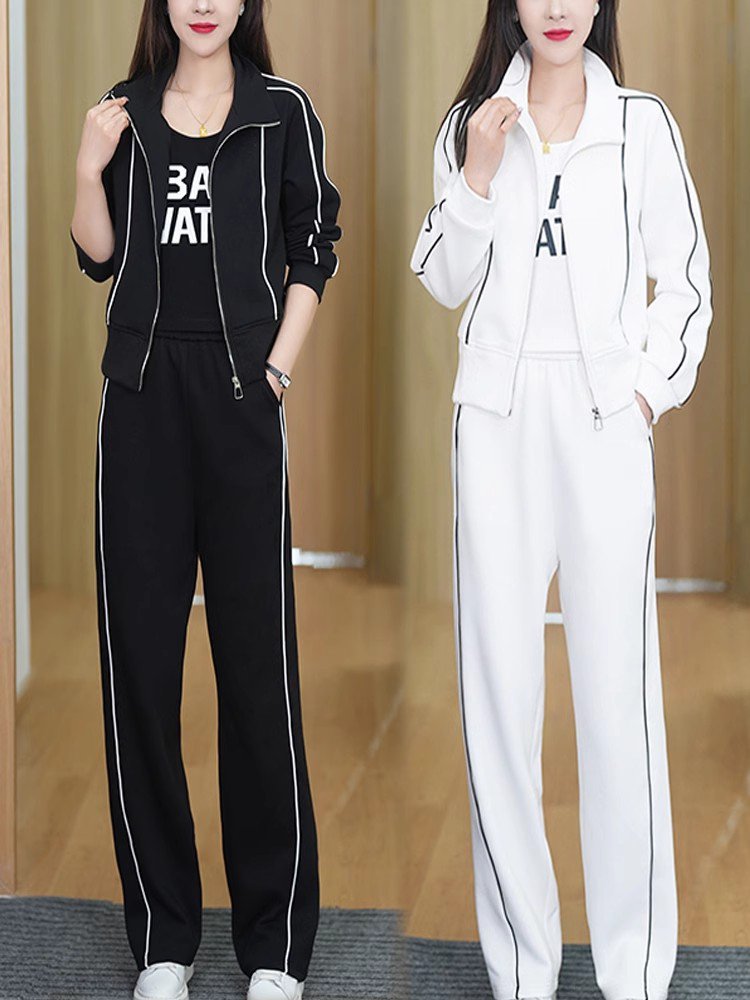 여성용 재킷 팬츠 트레이닝 세트