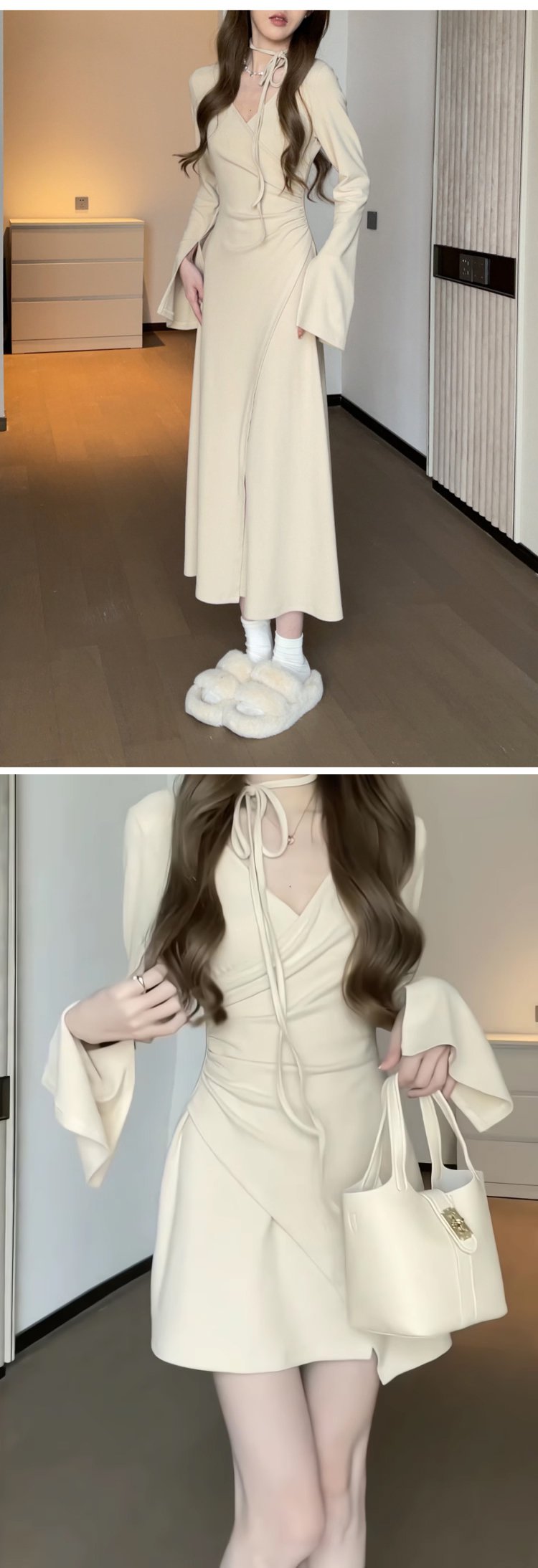 柔らかいカシミヤ素材のディテール