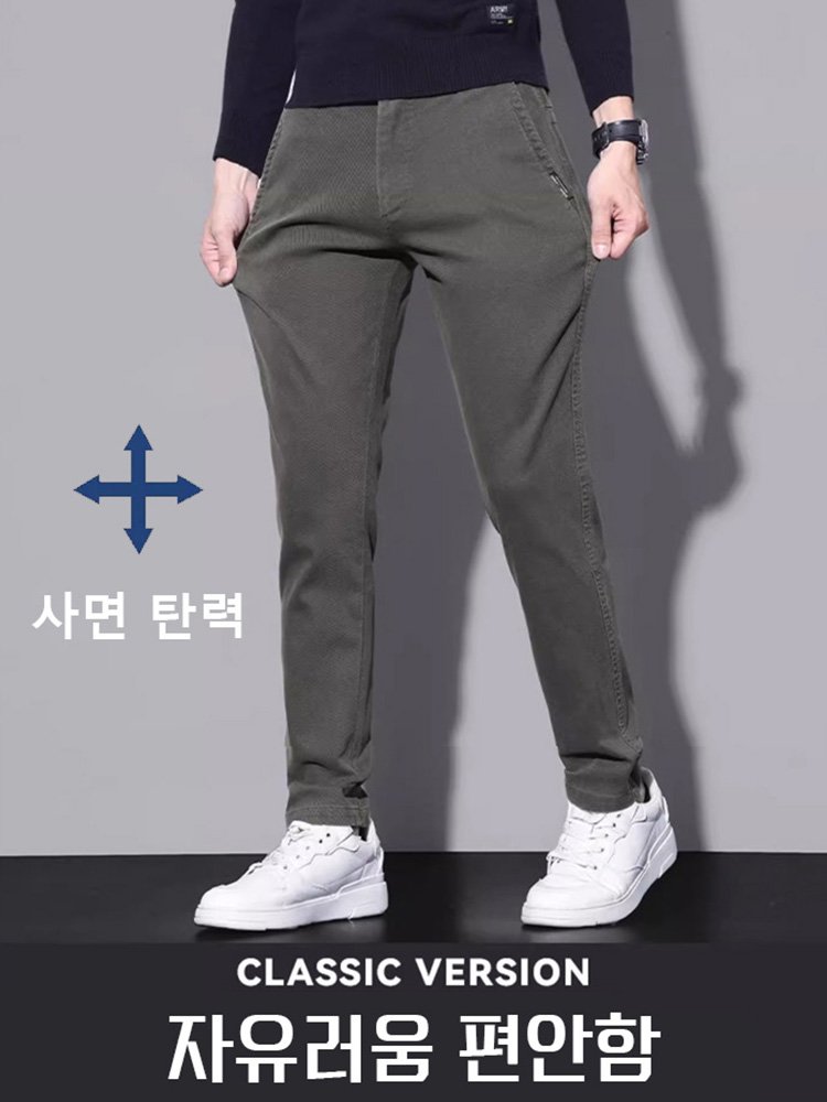 봄 신상 남성용 슬림핏 스트레이트 캐주얼 바지