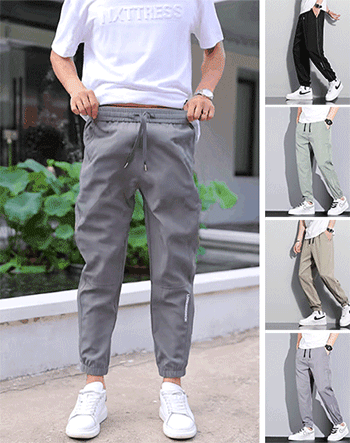 กางเกงกีฬาขาจั๊มผ้าไหมน้ำแข็ง