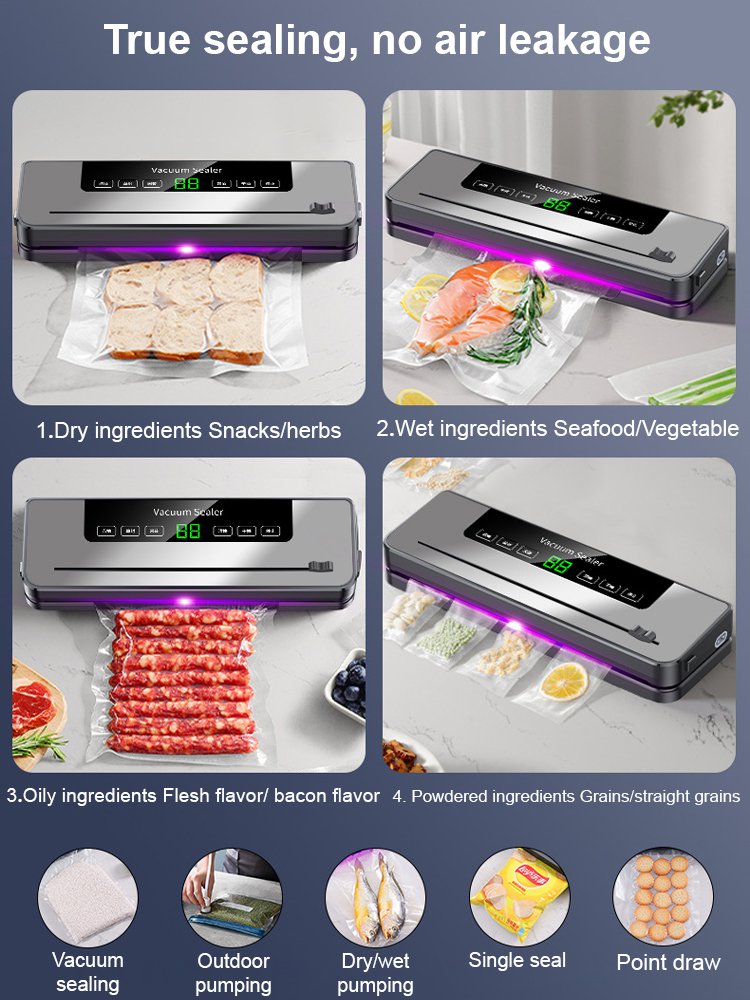 【Three-step operation of vacuum preservation】Household cutter vacuum machine