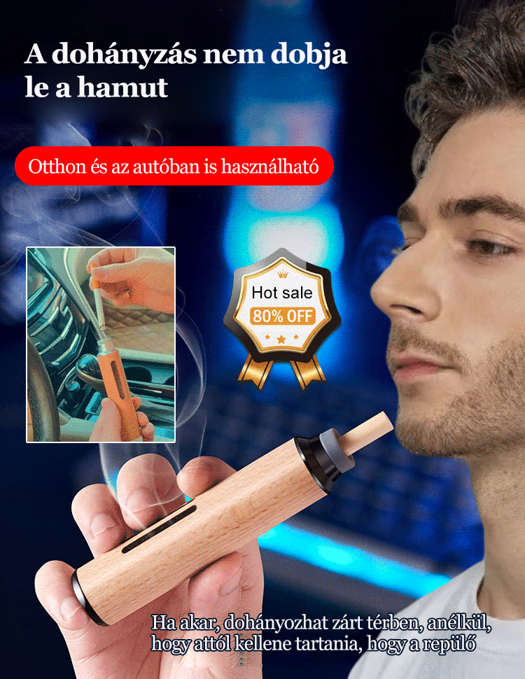 Vezeték nélkülihordozható hamutartó