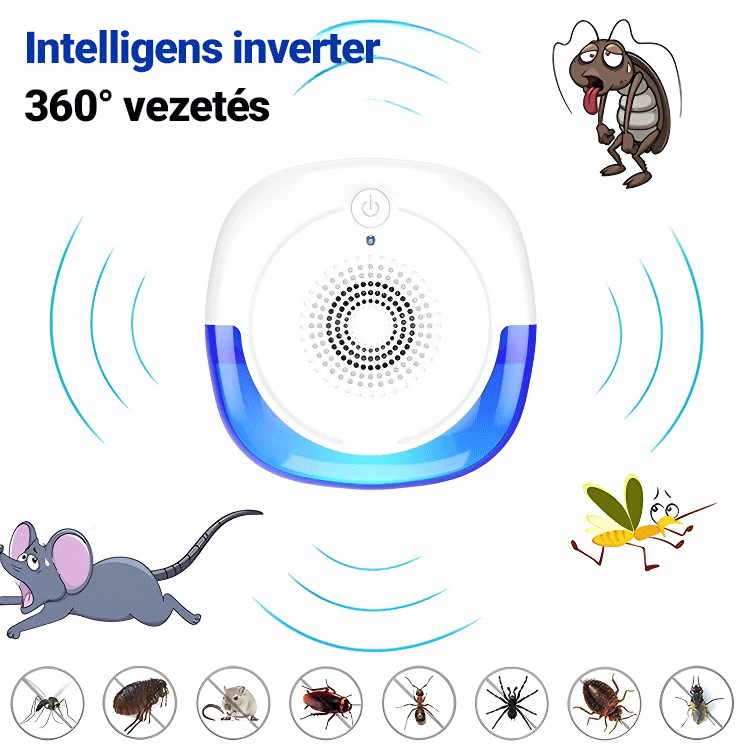 Egér-, szúnyog- és rovarriasztó készülék.
