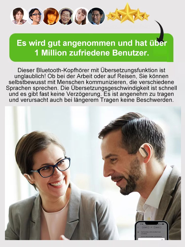 (Übersetzt 144 Sprachen) Hochgeschwindigkeits-Bluetooth/Intelligentes Übersetzungs-Headset
