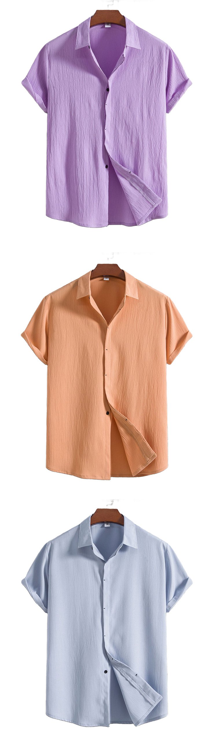 軽やかな着心地の綿麻カジュアルシャツ