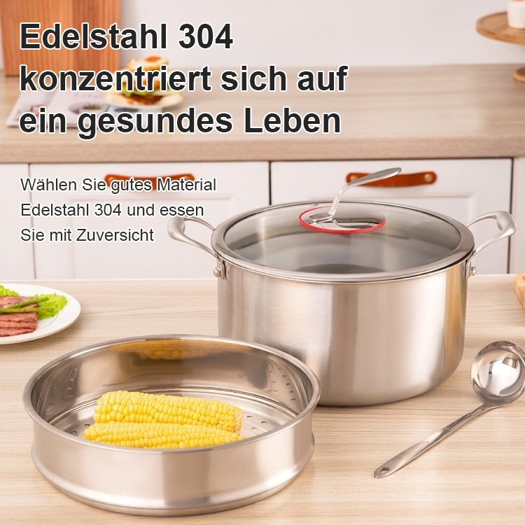 Triple Stock Pot aus Edelstahl Verdickt und langlebig