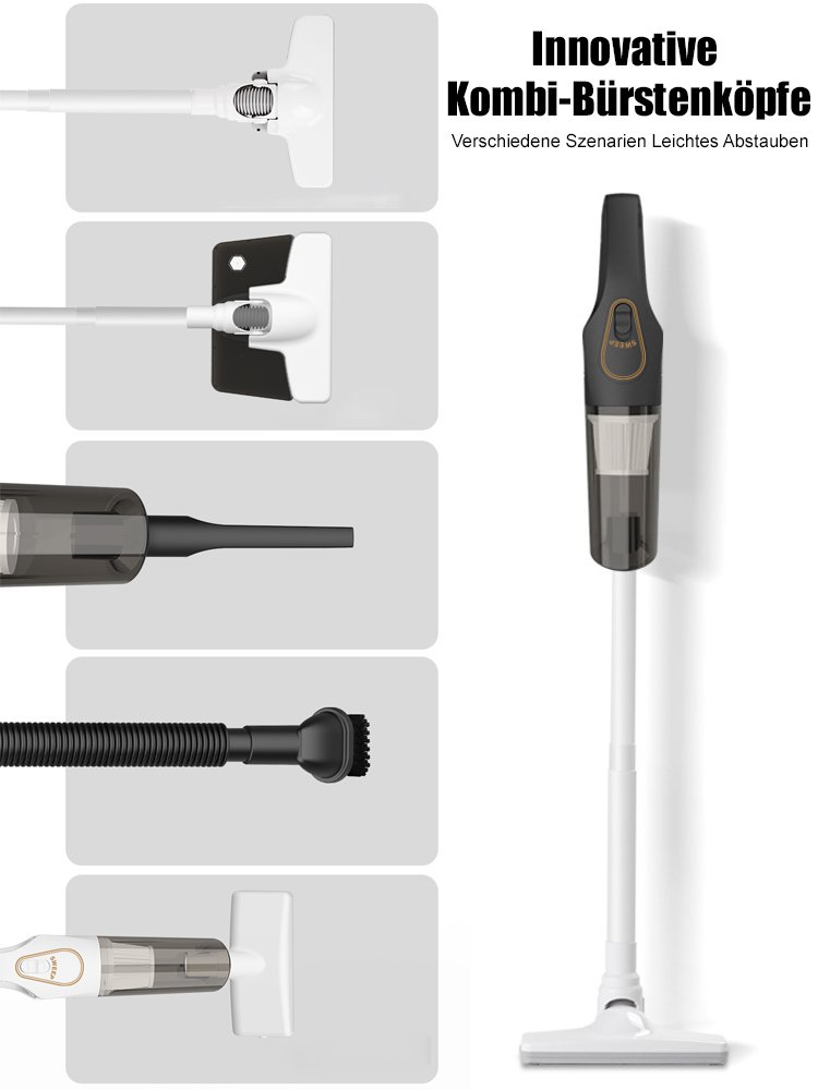Integrierter kabelloser Handstaubsauger zum Saugen und Wischen