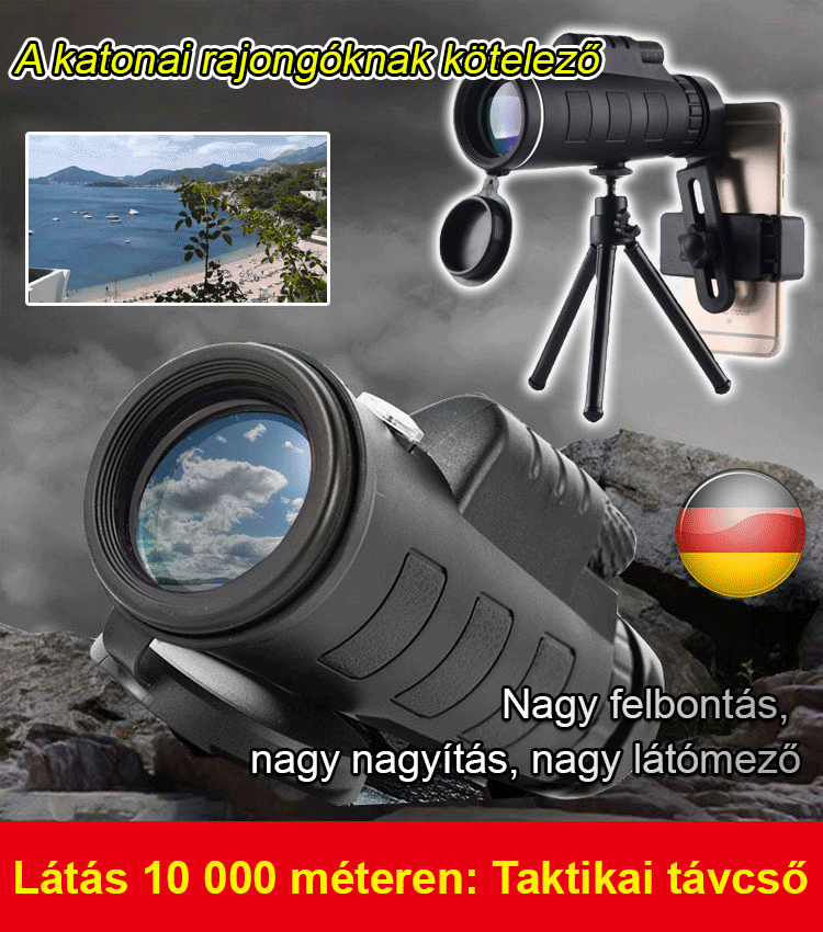 Moonwatch monokulár alacsony megvilágítású éjjellátó távcsővel