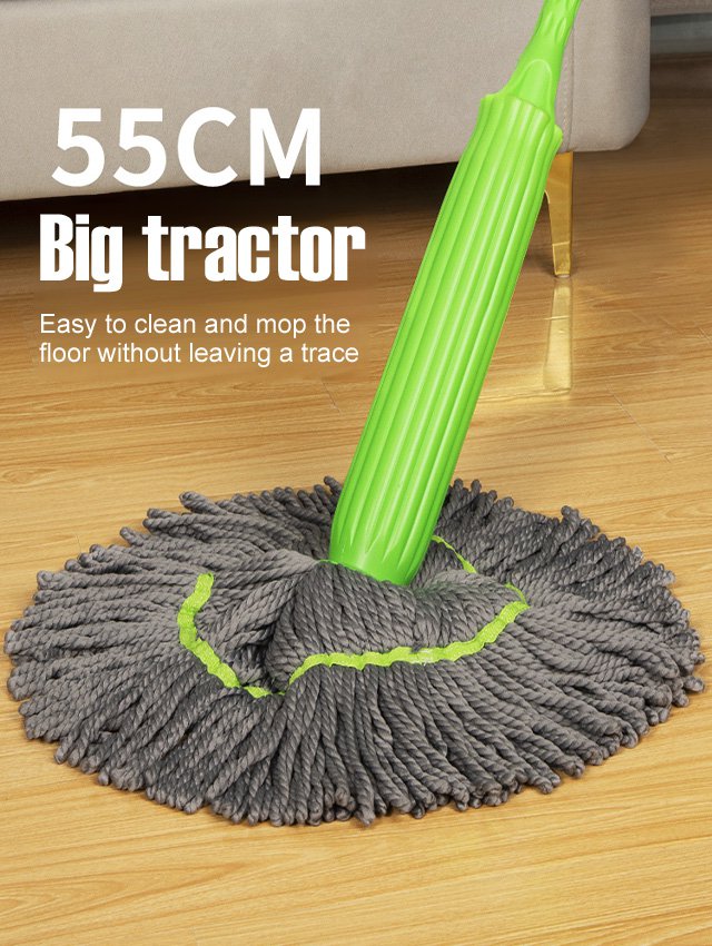 【 1-second dehydration 】 Bamboo fiber self twisting rotating mop