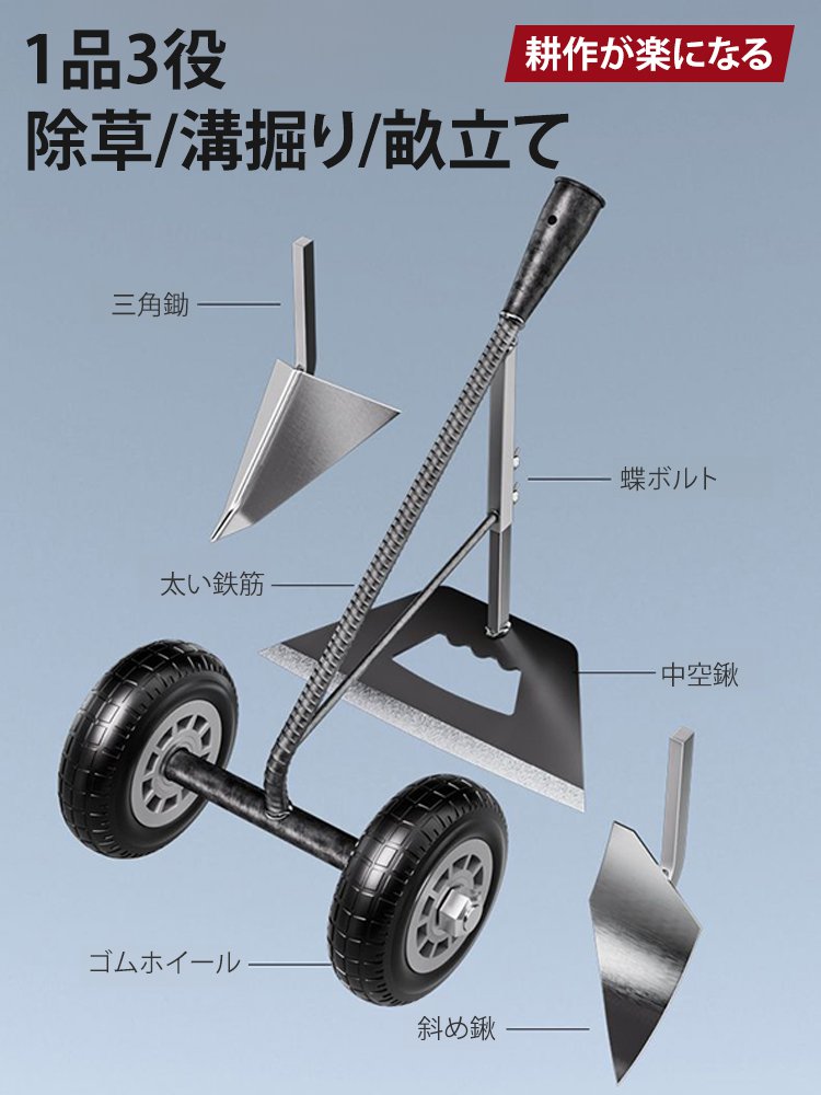 多機能手押し式耕うん機