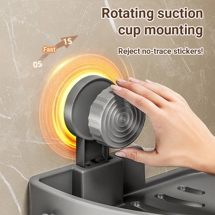 Suction cup triangle storage rack 